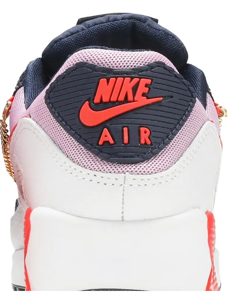 Кроссовки Nike Wmns Air Max 90 'Cuban Link - Navy Pink' — изображение 7 из 8, синий