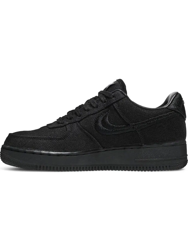 Кроссовки Nike Stussy x Air Force 1 Low 'Triple Black' — изображение 3 из 8, черный