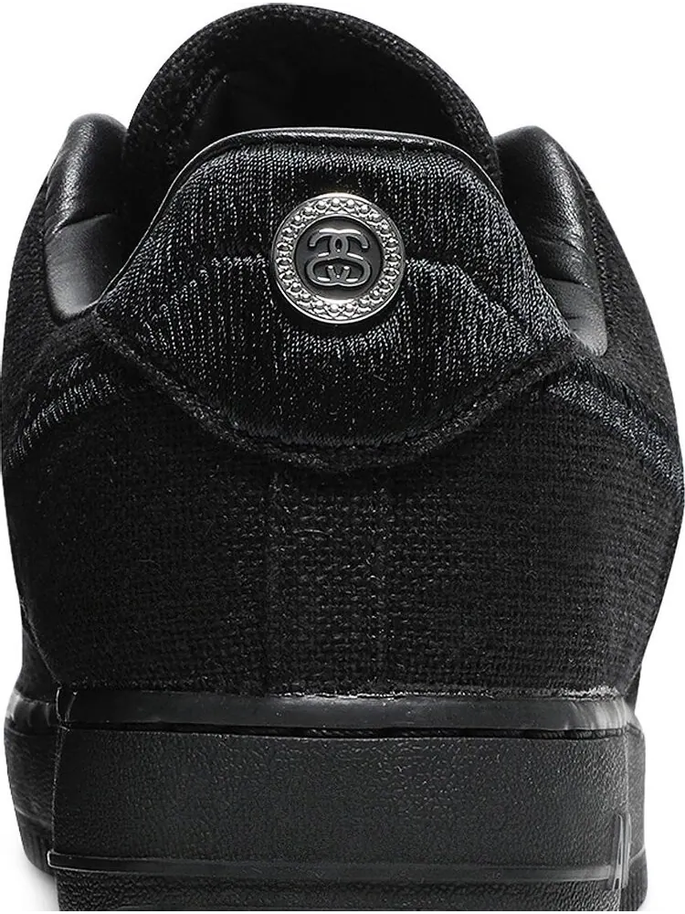 Кроссовки Nike Stussy x Air Force 1 Low 'Triple Black' — изображение 7 из 8, черный