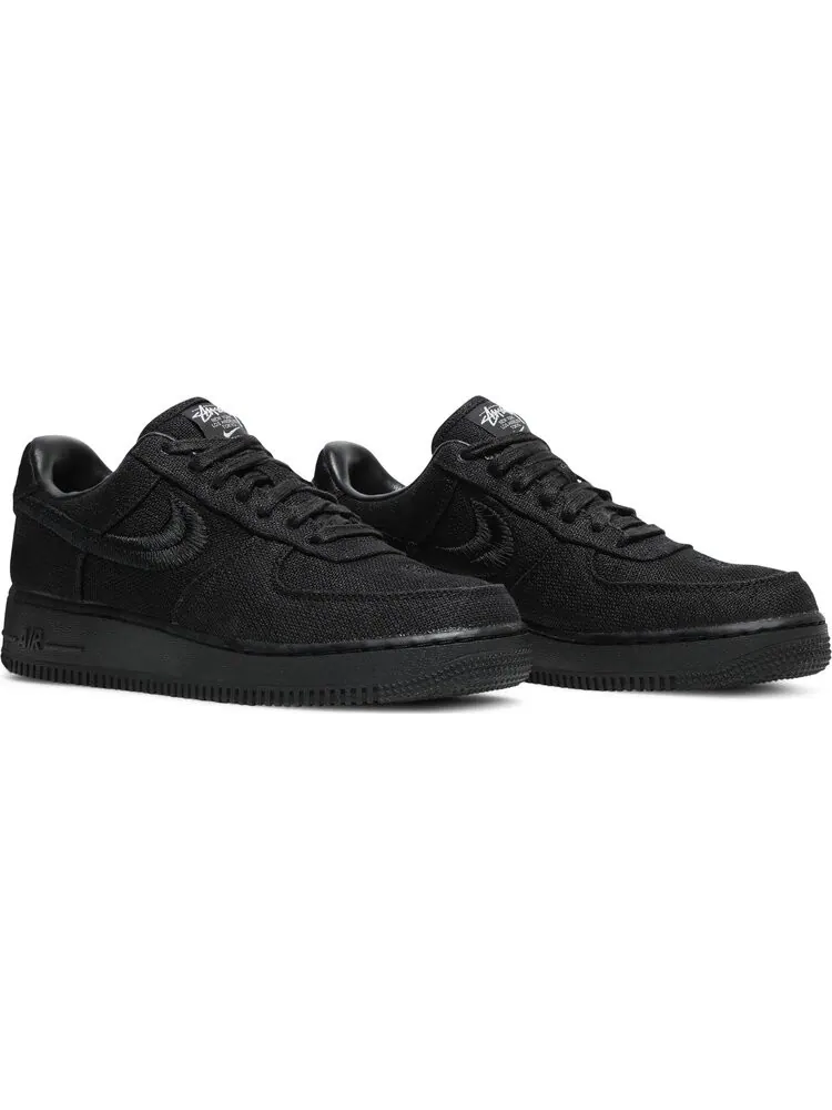 Кроссовки Nike Stussy x Air Force 1 Low 'Triple Black' — изображение 8 из 8, черный