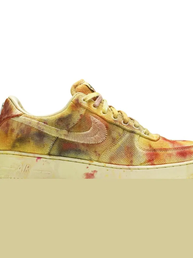 Кроссовки Nike Stussy x Lookout & Wonderland x Air Force 1 Low 'Hand Dyed - Los Angeles' — изображение 2 из 8, желтый