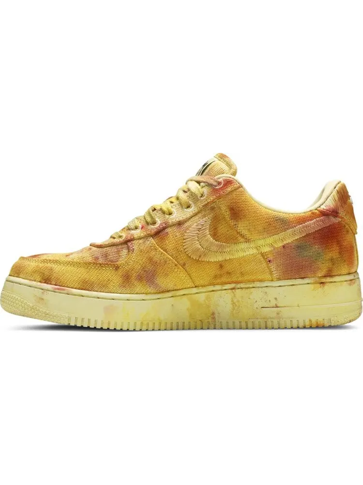 Кроссовки Nike Stussy x Lookout & Wonderland x Air Force 1 Low 'Hand Dyed - Los Angeles' — изображение 3 из 8, желтый