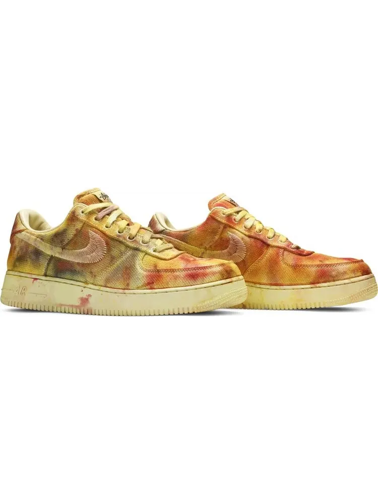 Кроссовки Nike Stussy x Lookout & Wonderland x Air Force 1 Low 'Hand Dyed - Los Angeles' — изображение 8 из 8, желтый