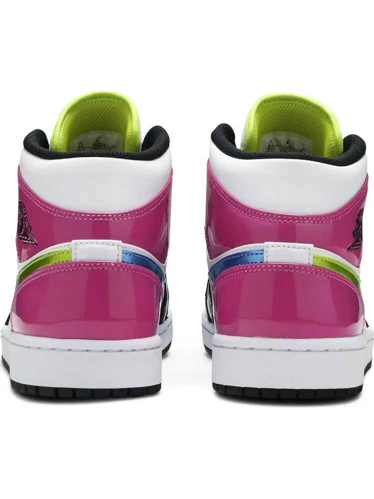 Кроссовки Air Jordan 1 Mid SE Cyber Active Fuchsia — изображение 6 из 8, белый