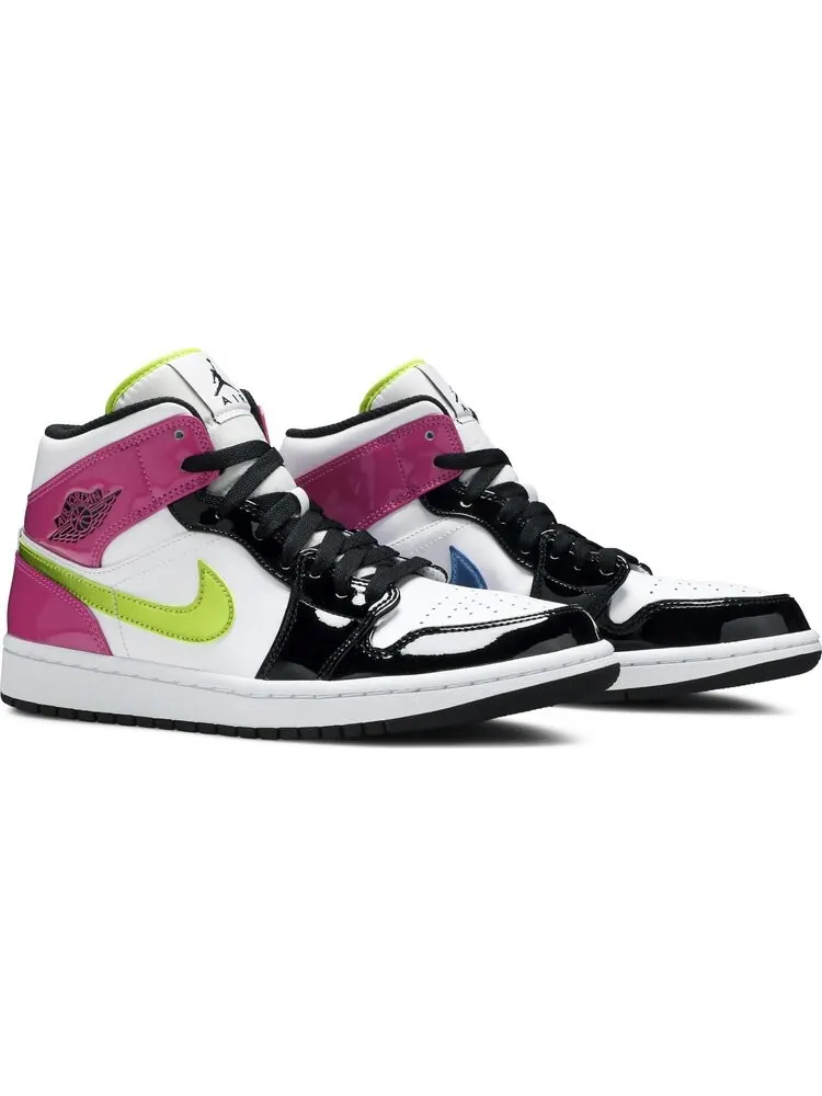 Кроссовки Air Jordan 1 Mid SE Cyber Active Fuchsia — изображение 8 из 8, белый