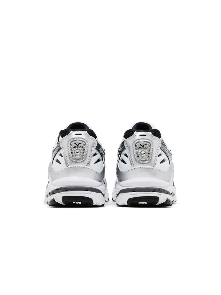 Кроссовки Mizuno Wave Rider 10 White Silver Black — изображение 6 из 6, белый серебристый черный