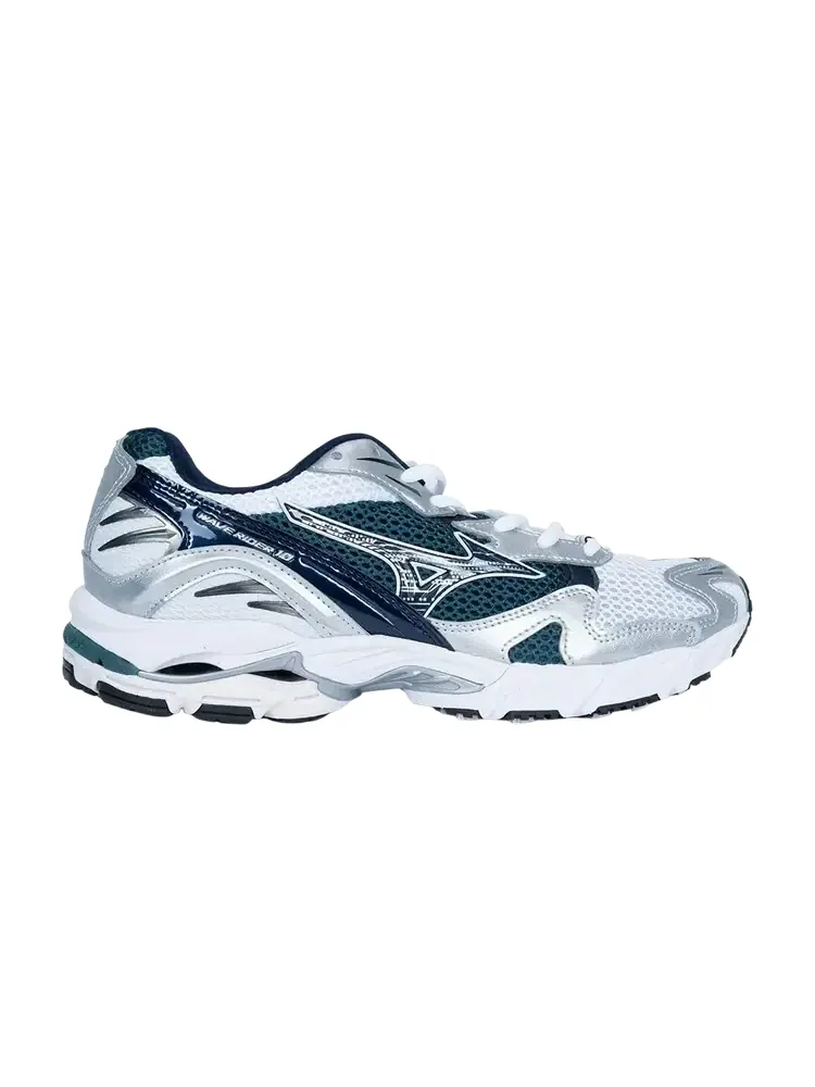 Кроссовки Mizuno Wave Rider 10 — изображение 1 из 1, белый зеленый