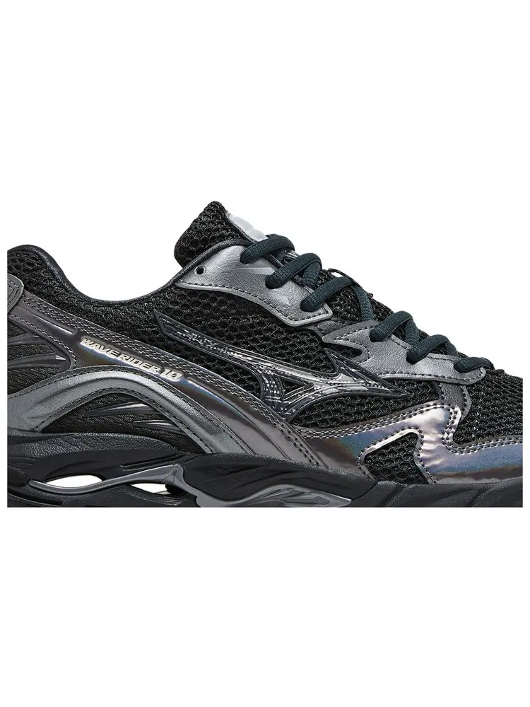 Кроссовки Mizuno Wave Rider 10 'Black Sand Metallic Grey' — изображение 2 из 8, черный