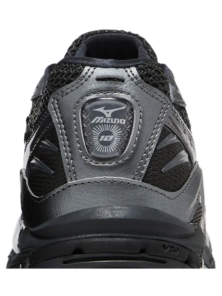 Кроссовки Mizuno Wave Rider 10 'Black Sand Metallic Grey' — изображение 7 из 8, черный