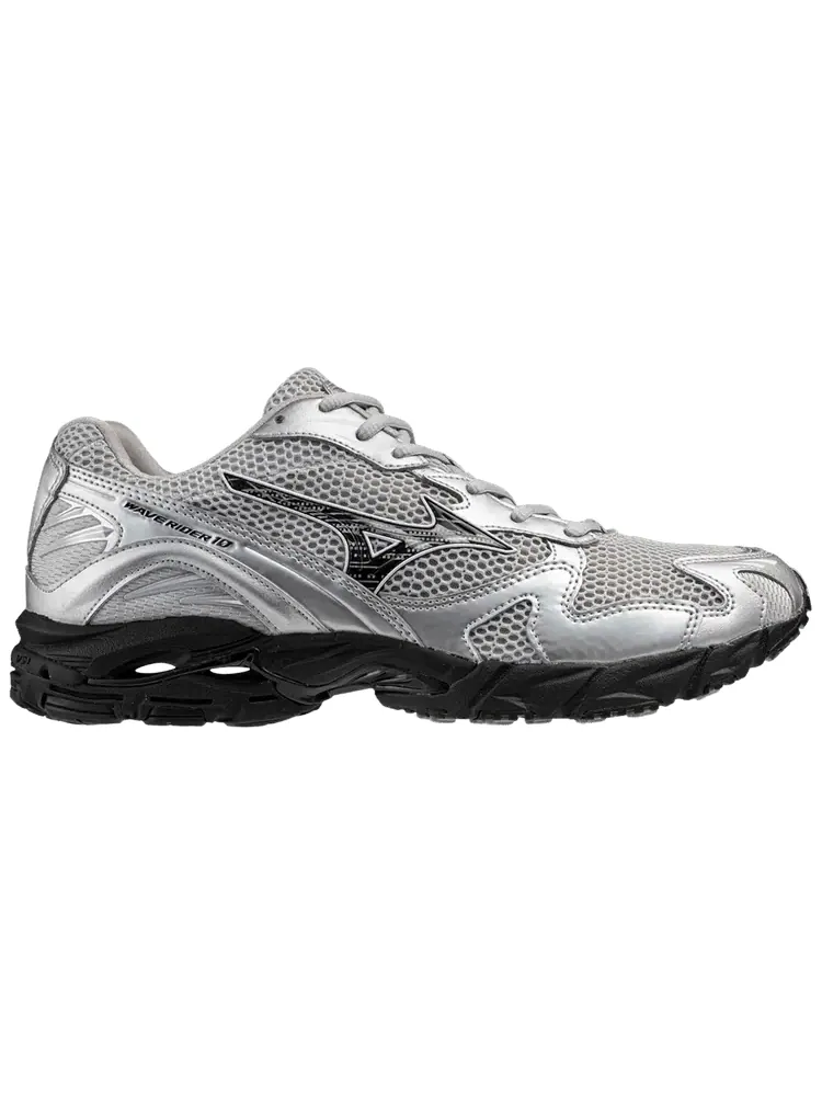 Кроссовки Mizuno Wave Rider 10 — изображение 1 из 1, серебряный