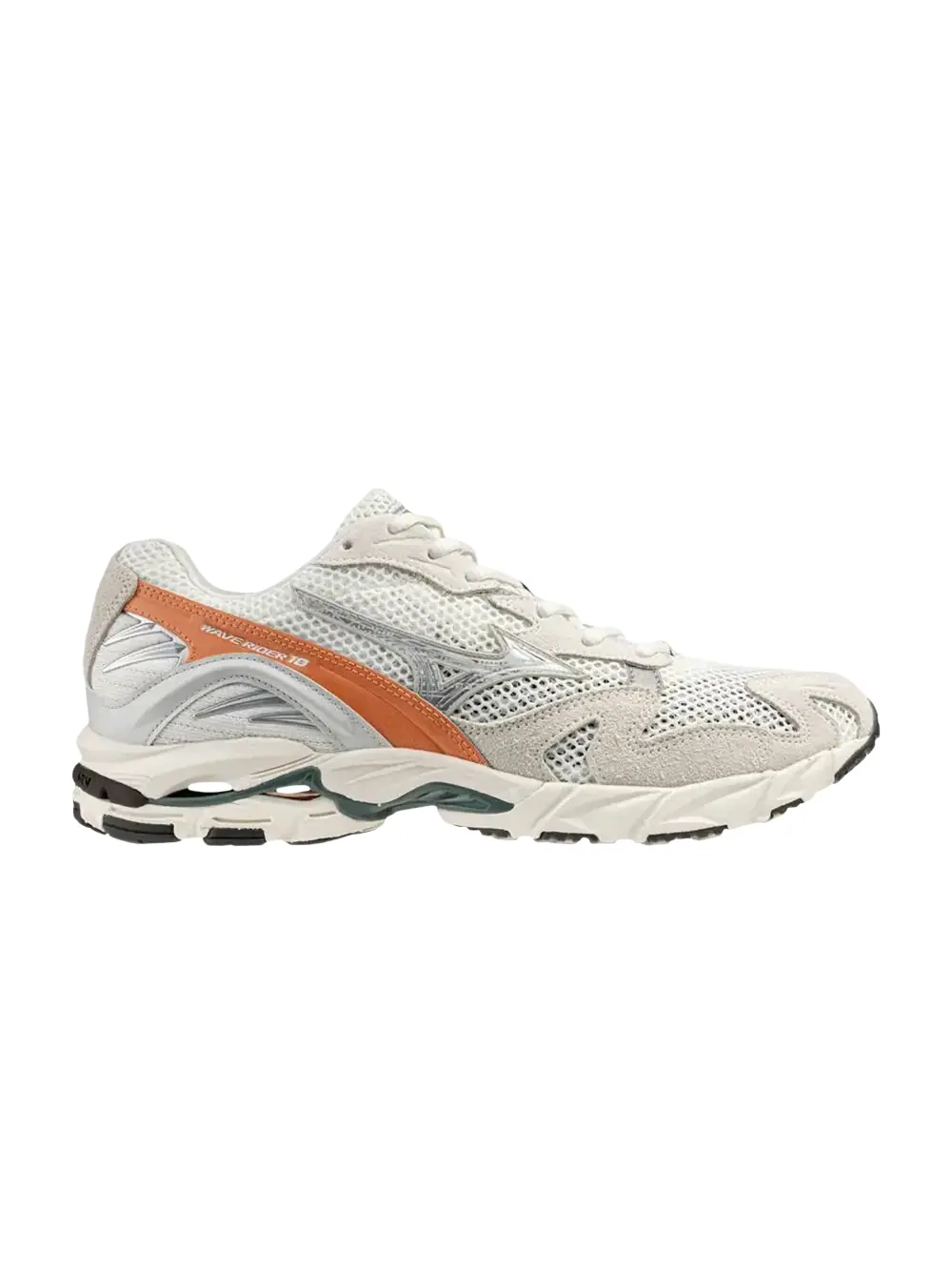 Кроссовки Mizuno Wave Rider 10 — изображение 1 из 1, слоновая кость/оранжевый