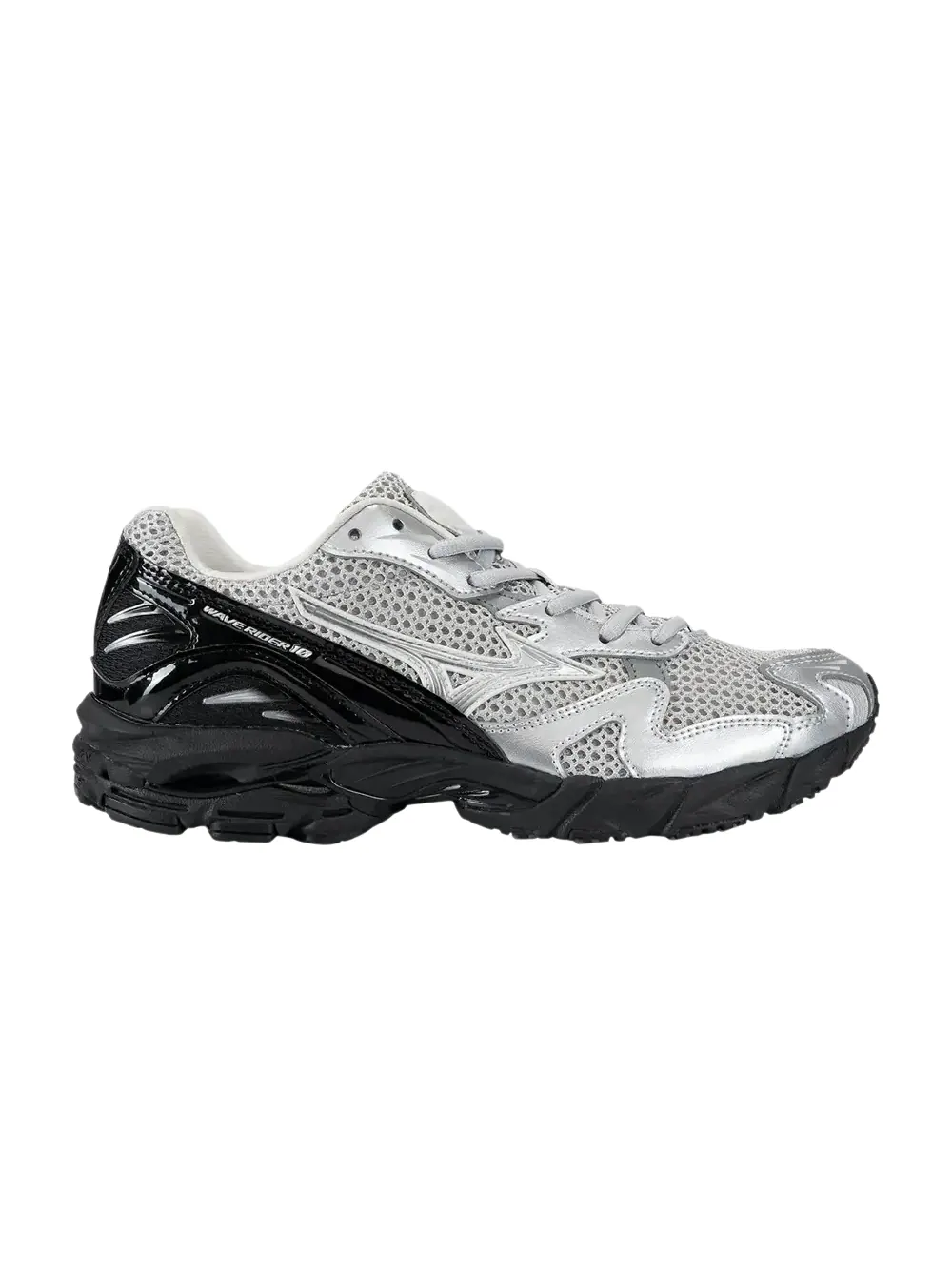 Кроссовки Mizuno Wave Rider 10 — изображение 1 из 1, серебристый/черный