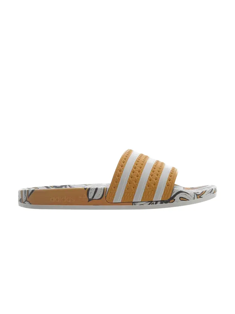 Кроссовки Adidas The FARM Company x Wmns Adilette Slides 'Tropical Print' — изображение 1 из 1, золото