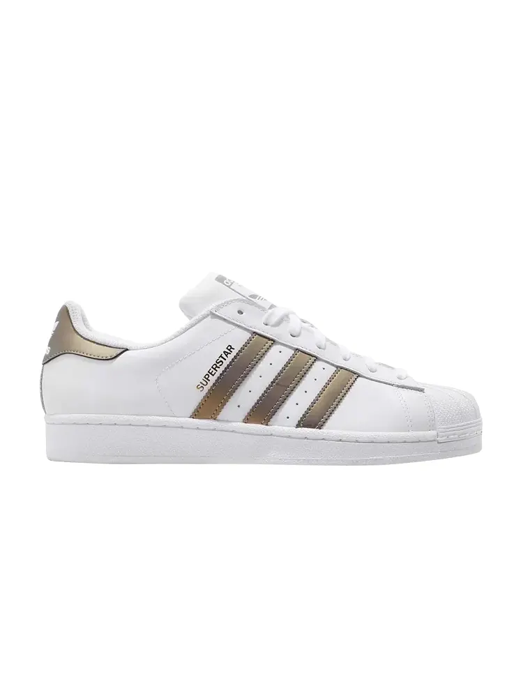 Кроссовки Adidas Superstar 'White Gold Metallic' — изображение 1 из 1, белый