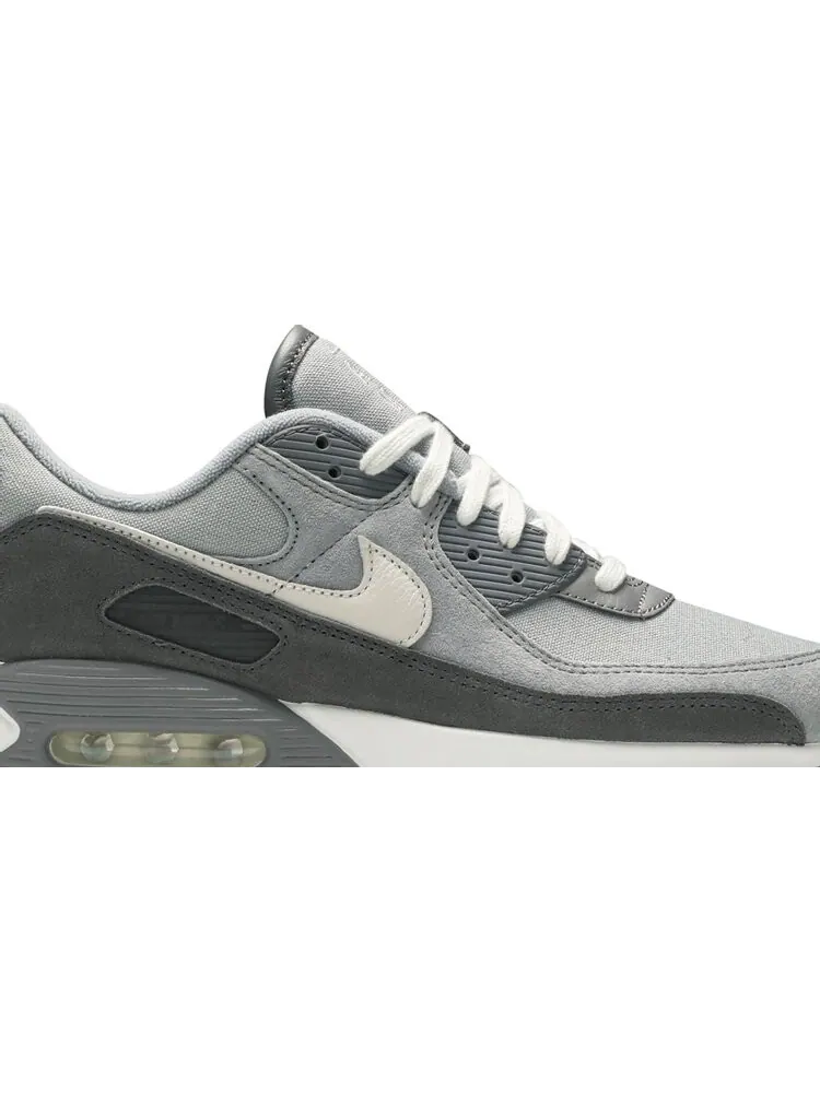 Кроссовки Nike Air Max 90 Premium 'Light Smoke Grey' — изображение 2 из 8, серый