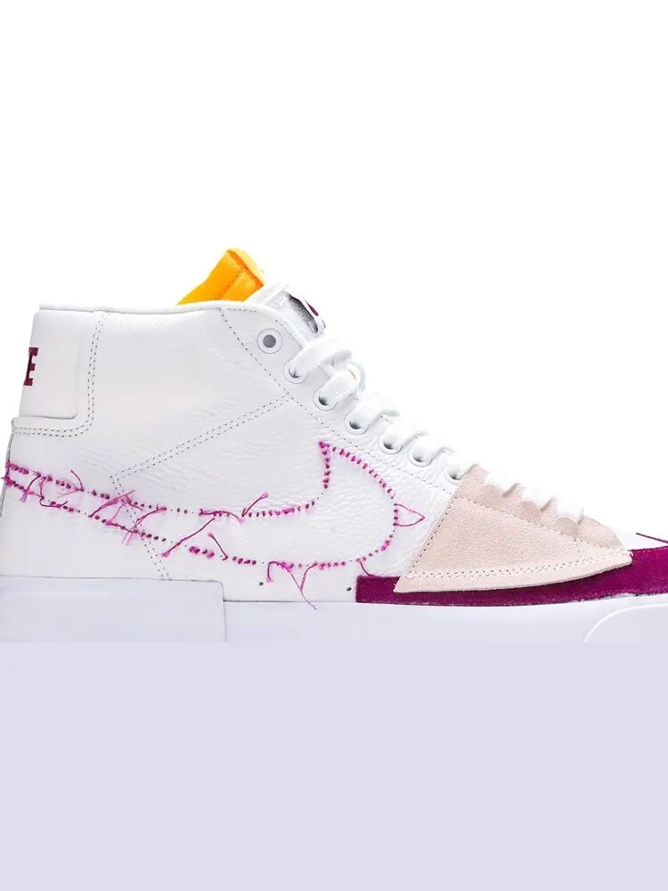 Кроссовки Nike Zoom Blazer Mid Edge SB 'White Viotech' — изображение 2 из 8, белый
