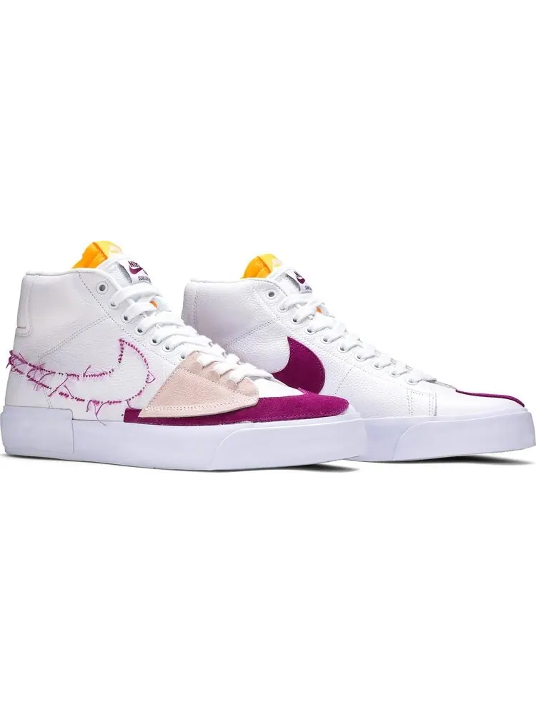 Кроссовки Nike Zoom Blazer Mid Edge SB 'White Viotech' — изображение 8 из 8, белый
