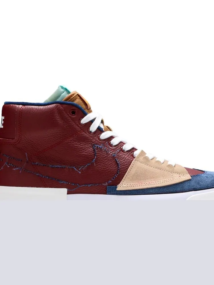 Кроссовки Nike Zoom Blazer Mid Edge SB 'Team Red Navy' — изображение 2 из 8, красный