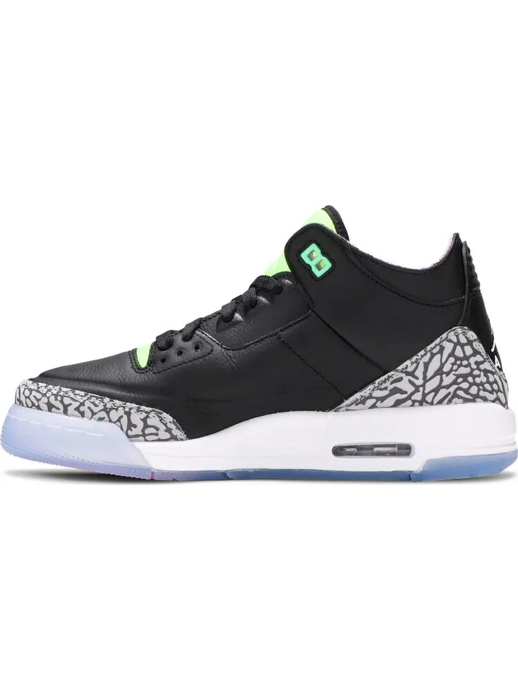 Кроссовки Air Jordan 3 Retro GS Electric Green — изображение 3 из 8, черный