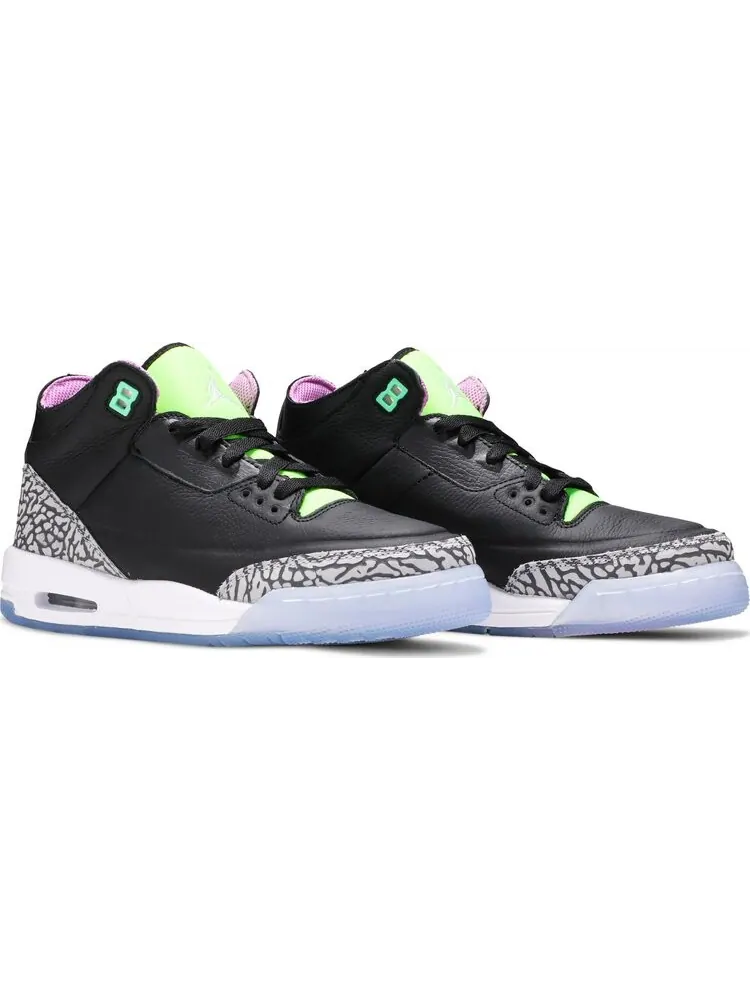 Кроссовки Air Jordan 3 Retro GS Electric Green — изображение 8 из 8, черный