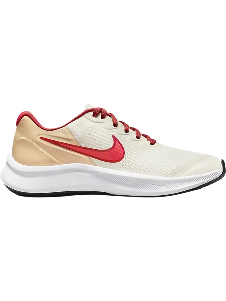 Кроссовки Nike Star Runner 3 GS 'Sail Bright Crimson' — изображение 1 из 1, белый