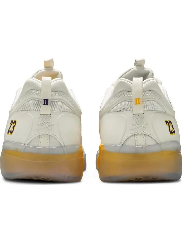 Кроссовки Nike NBA x Nyjah Free 2 SB 'Lakers' — изображение 6 из 8, белый