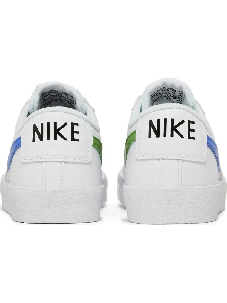 Кроссовки Nike Blazer Low '77 GS 'White Chlorophyll Medium Blue' — изображение 6 из 8, белый