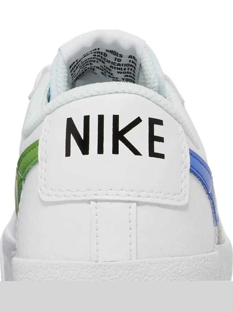 Кроссовки Nike Blazer Low '77 GS 'White Chlorophyll Medium Blue' — изображение 7 из 8, белый
