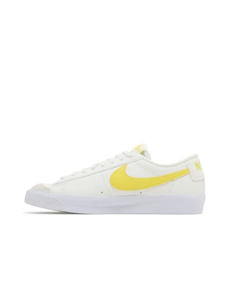Кроссовки Nike Blazer Low '77 GS 'White Opti Yellow' — изображение 4 из 9, белый/желтый/белый