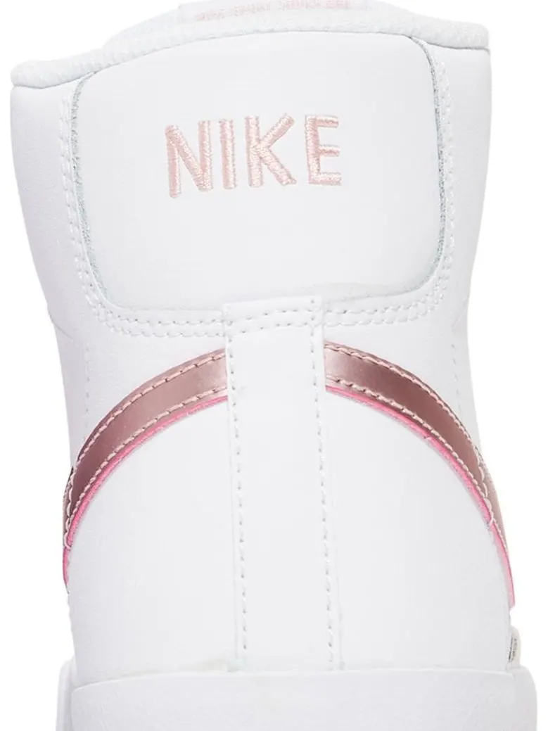 Кроссовки Nike Blazer Mid '77 GS 'White Pink Glaze' — изображение 7 из 8, белый
