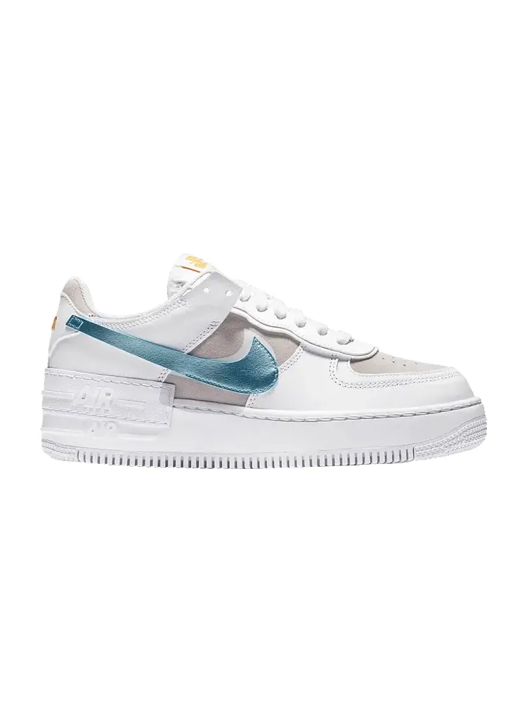 Кроссовки Nike Wmns Air Force 1 Shadow 'White Glacier Ice' — изображение 1 из 1, белый/серый/золотистый