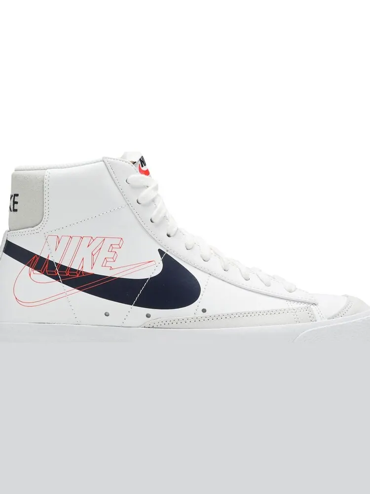 Кроссовки Nike Blazer Mid '77 Vintage 'Reverse Logo' — изображение 2 из 8, белый
