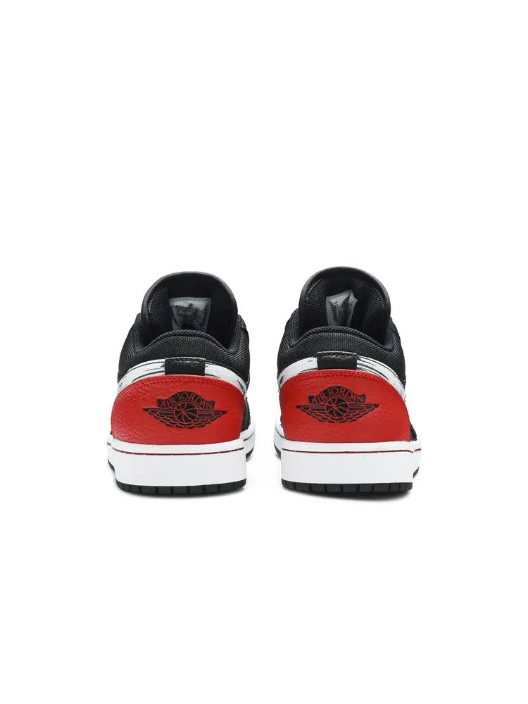 Кроссовки Air Jordan Air Jordan 1 Low 'Brushstroke Swoosh - Black Red' — изображение 7 из 9, черный