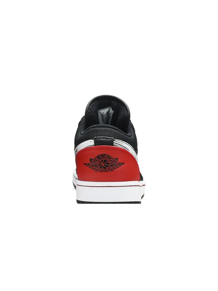 Кроссовки Air Jordan Air Jordan 1 Low 'Brushstroke Swoosh - Black Red' — изображение 8 из 9, черный