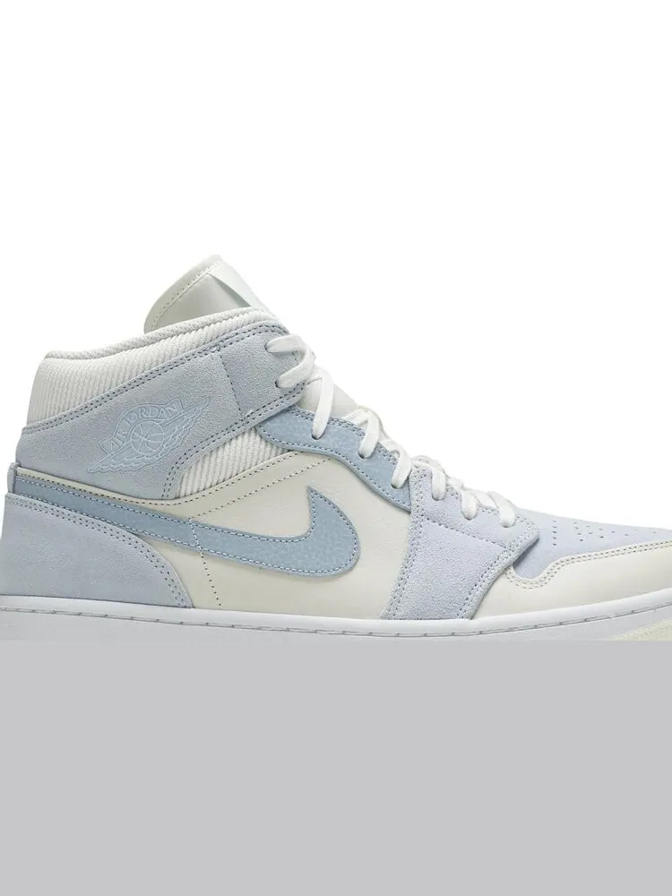 Кроссовки Air Jordan 1 Mid SE Sail Light Blue — изображение 2 из 8, синий