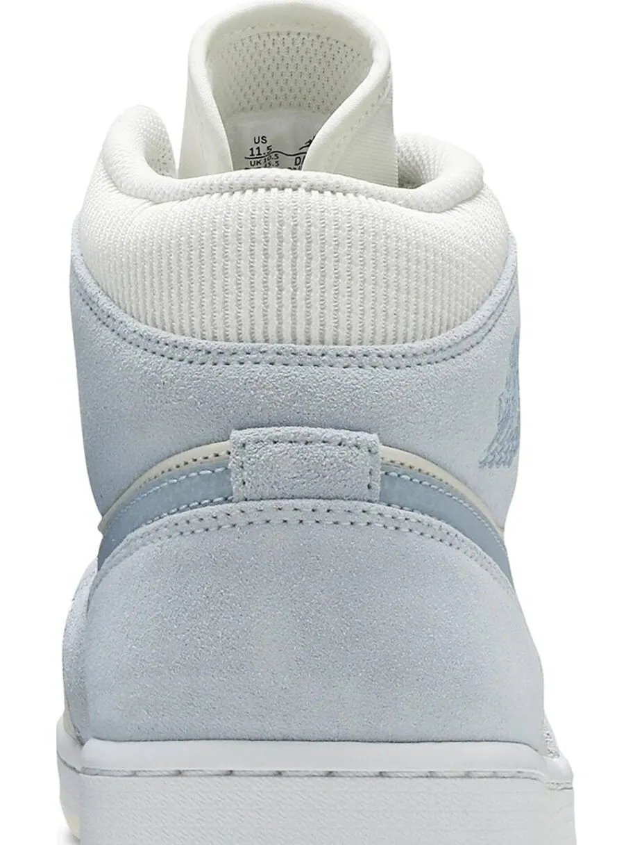 Кроссовки Air Jordan 1 Mid SE Sail Light Blue — изображение 7 из 8, синий