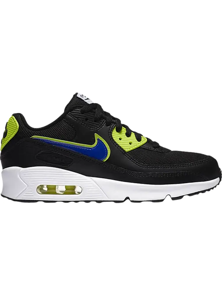 Кроссовки Nike Air Max 90 GS 'Black Volt Racer Blue' — изображение 1 из 1, черный