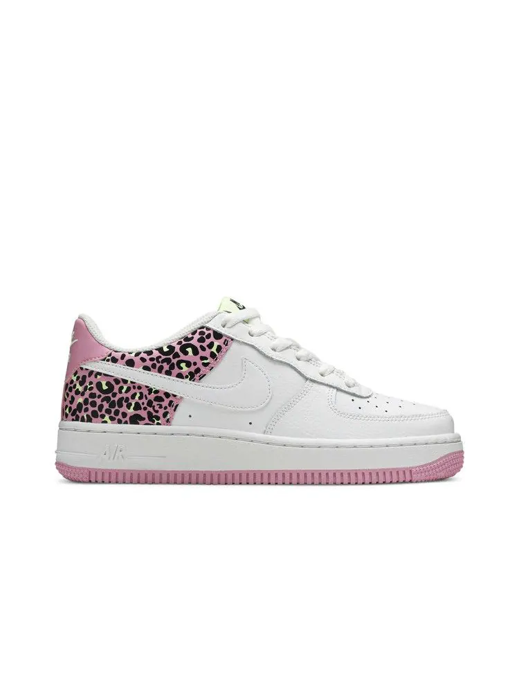 Кроссовки Nike Air Force 1 '07 GS 'Pink Leopard' — изображение 2 из 9, белый/розовый//белый