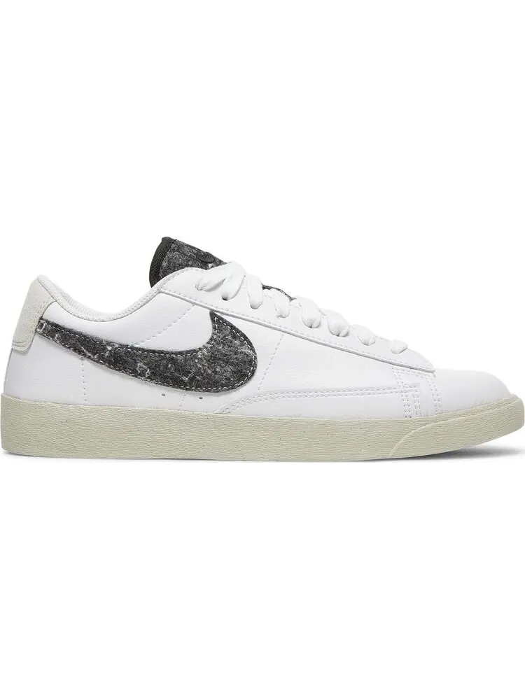 Кроссовки Nike Wmns Blazer Low SE 'Recycled Wool Pack - White Black' — изображение 1 из 8, белый