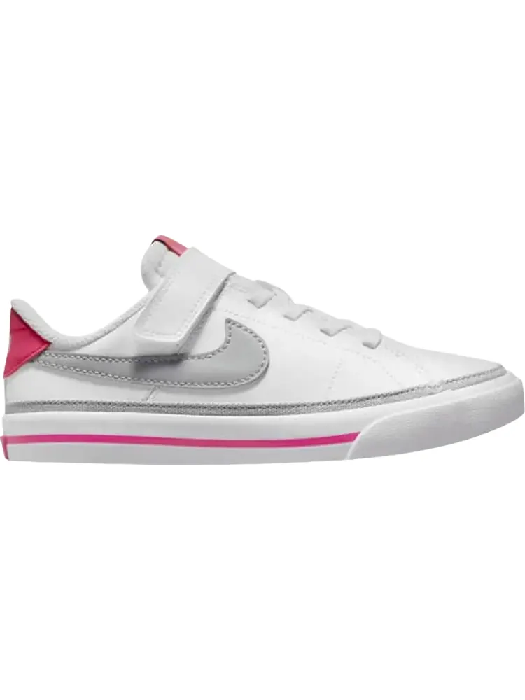 Кроссовки Nike Court Legacy PS 'White Pink Prime Light Smoke Grey' — изображение 1 из 1, белый