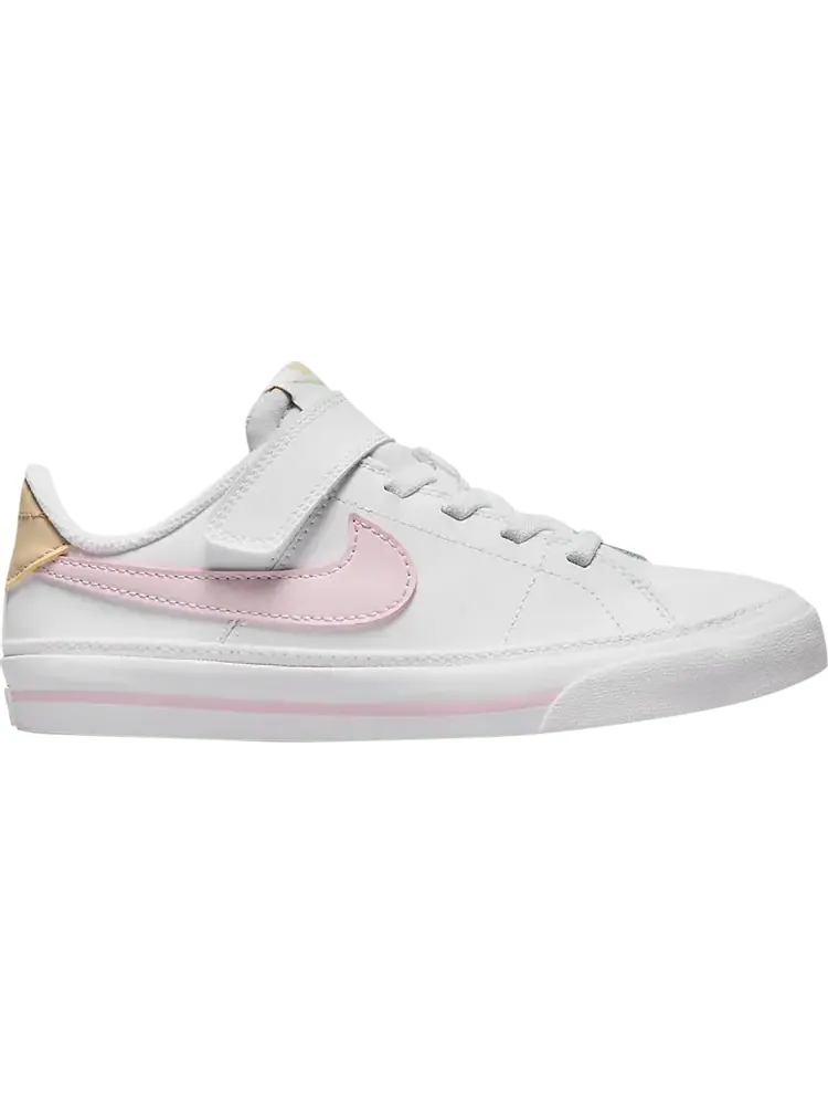 Кроссовки с застежкой Nike Court Legacy PS — изображение 1 из 1, белый-желтый