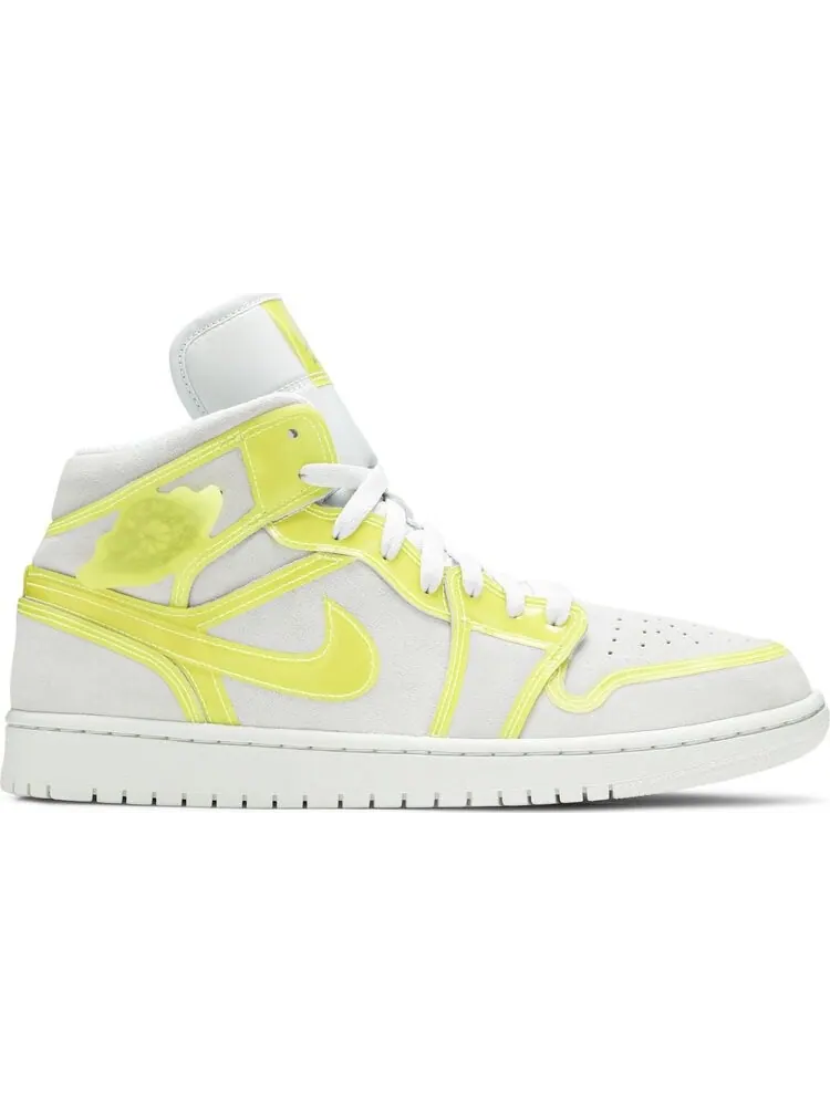 Кроссовки Wmns Air Jordan 1 Mid LX Off White Opti Yellow — изображение 1 из 8, белый