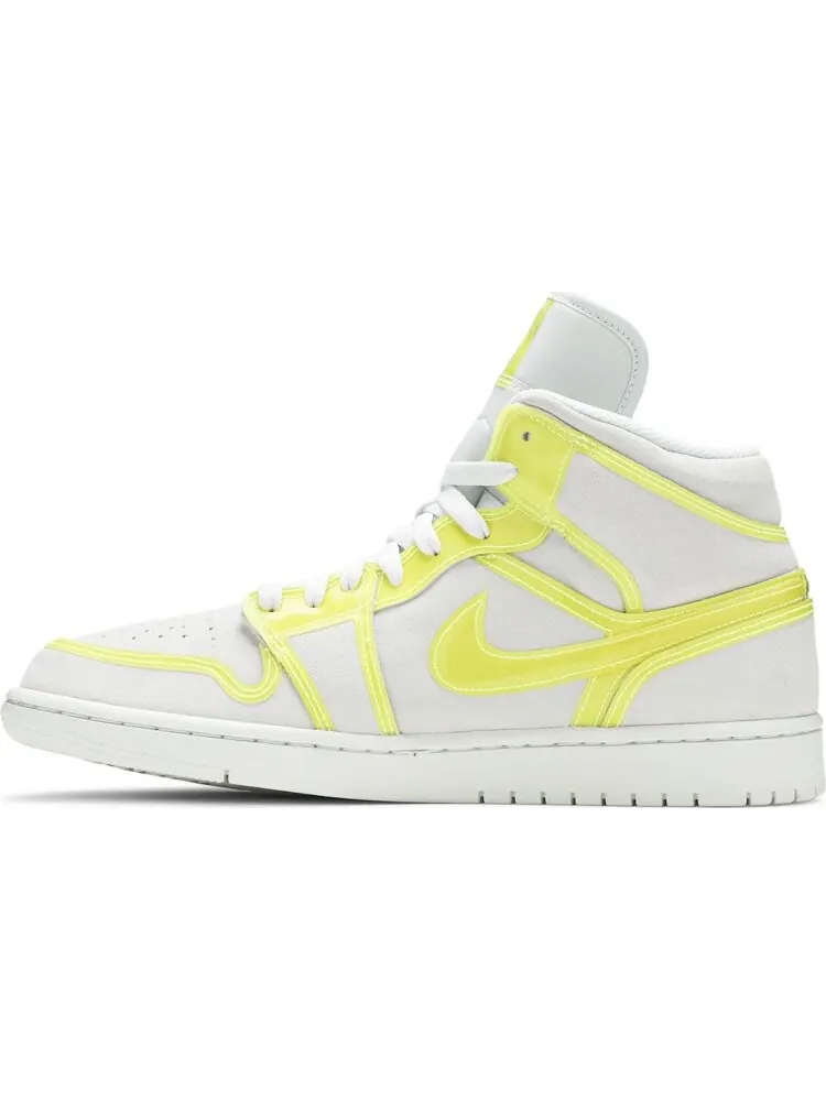 Кроссовки Wmns Air Jordan 1 Mid LX Off White Opti Yellow — изображение 3 из 8, белый