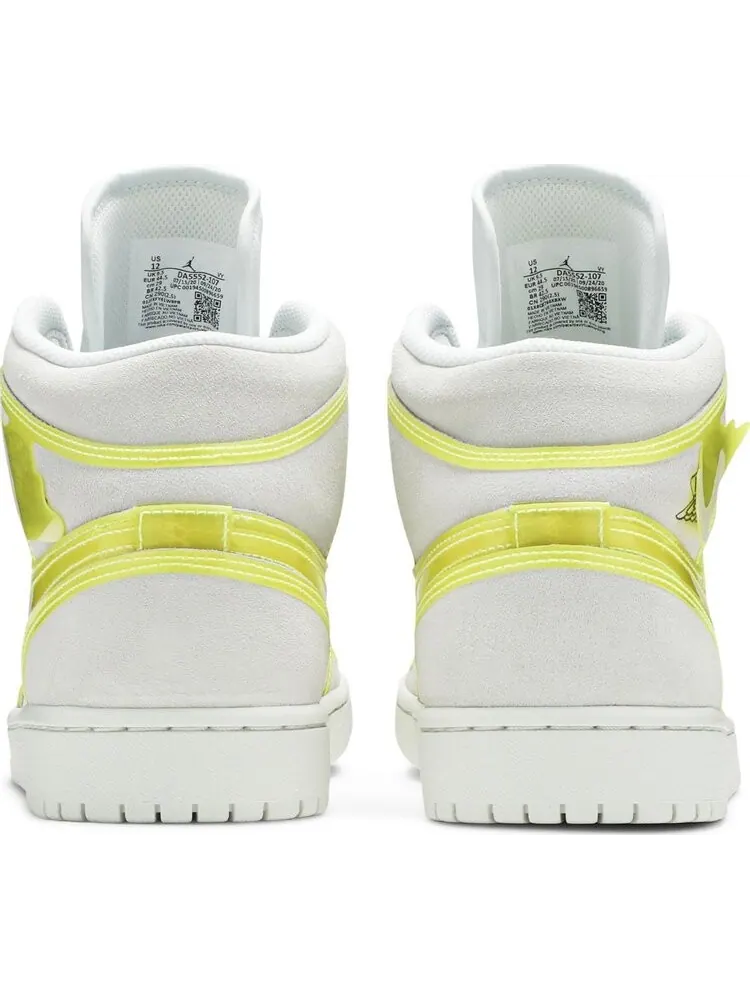 Кроссовки Wmns Air Jordan 1 Mid LX Off White Opti Yellow — изображение 6 из 8, белый