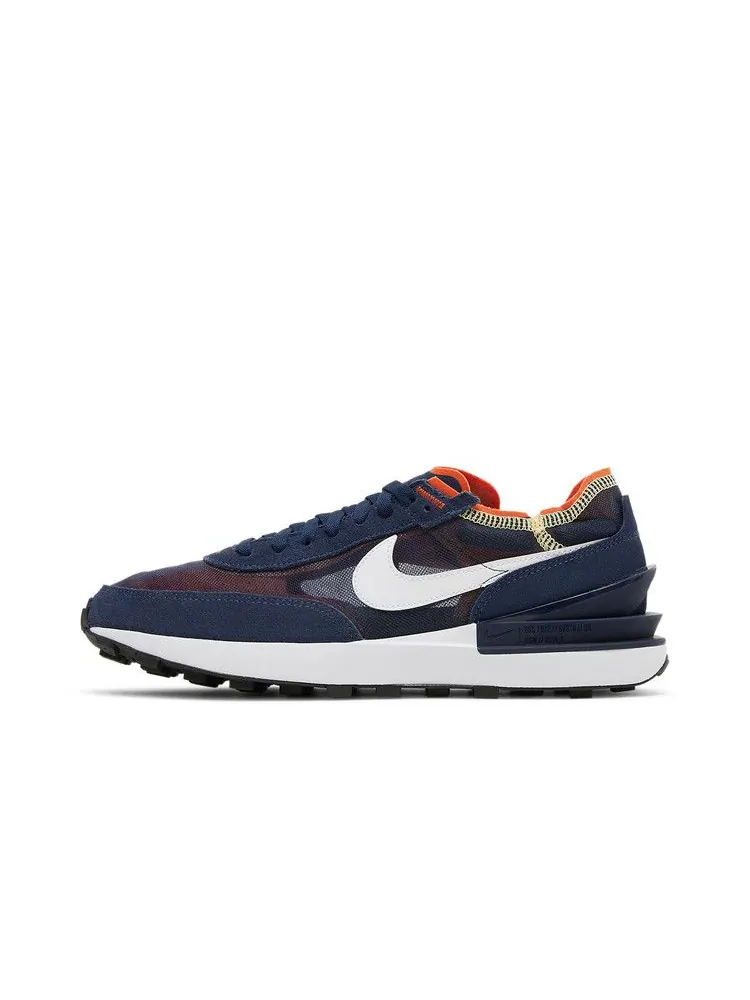 Кроссовки Nike Waffle One 'Midnight Navy Orange Melon Tint' — изображение 4 из 9