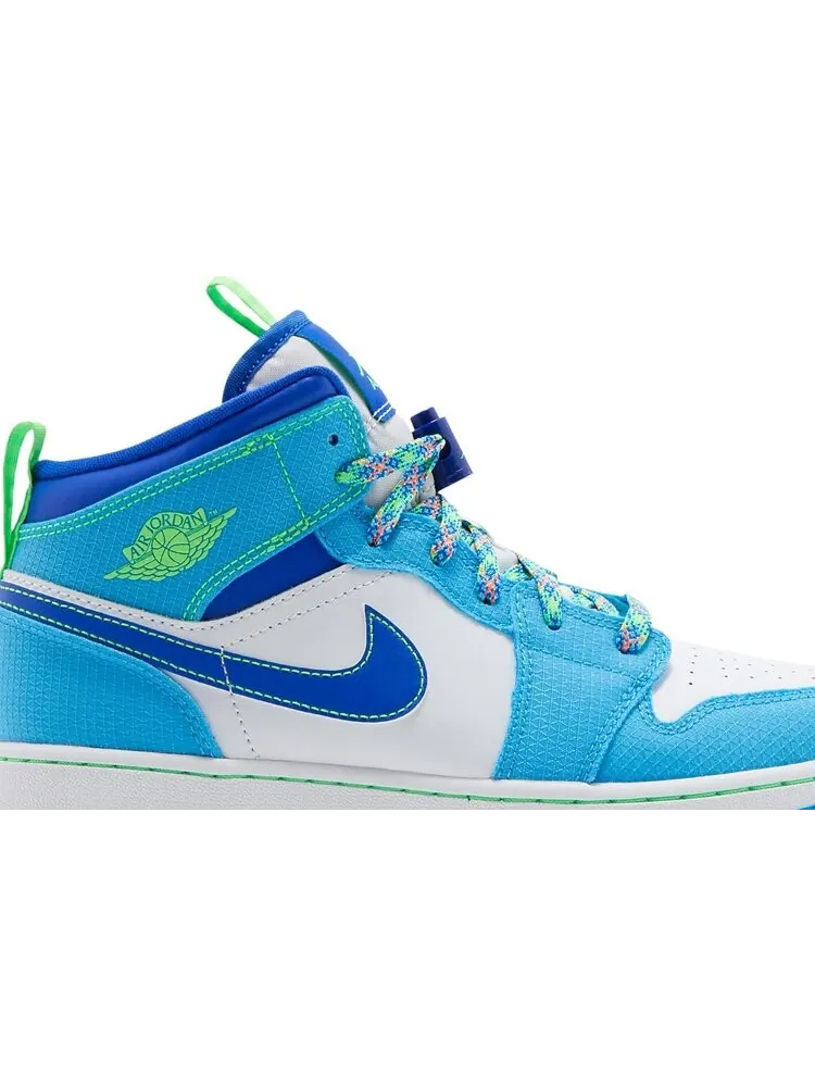Кроссовки Air Jordan 1 Mid SE GS Sprite — изображение 2 из 8, синий