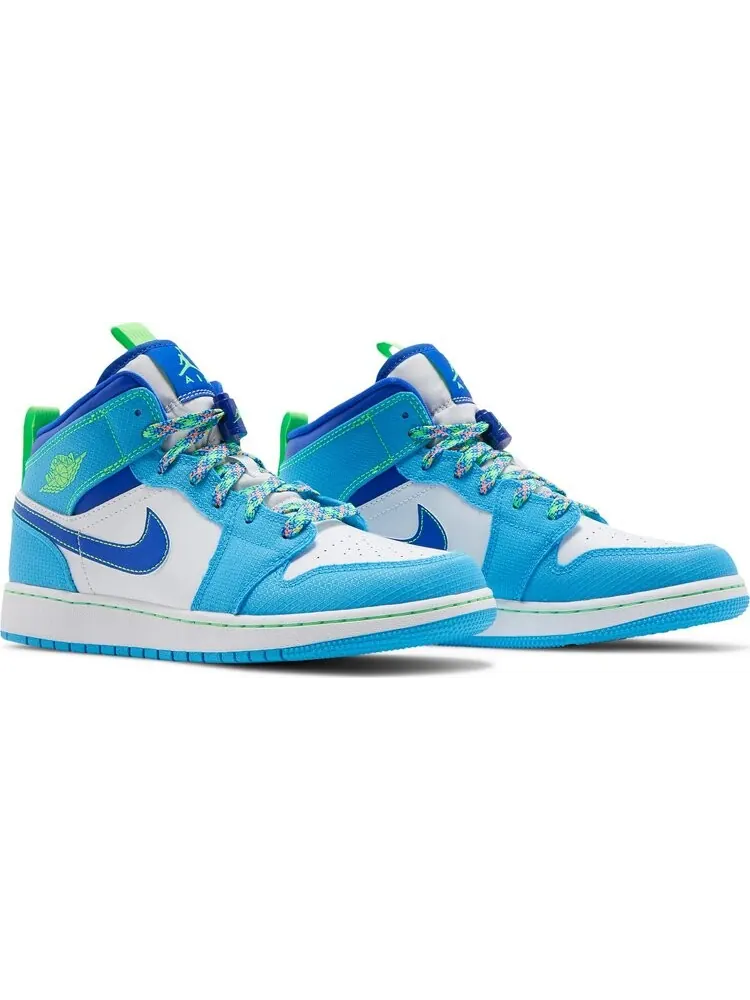 Кроссовки Air Jordan 1 Mid SE GS Sprite — изображение 8 из 8, синий