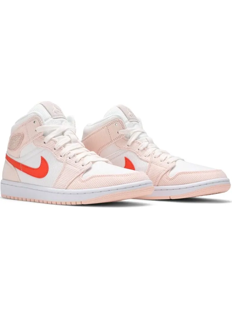 Кроссовки Wmns Air Jordan 1 Mid SE Corduroy — изображение 8 из 8, бежевый