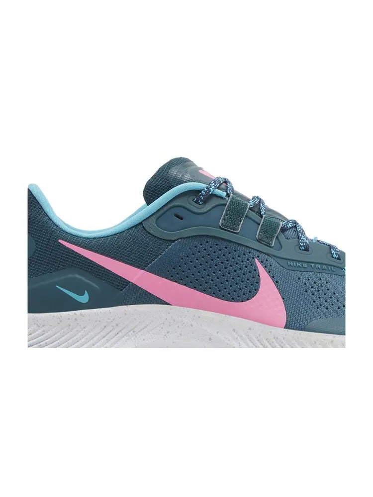 Кроссовки Wmns Pegasus Trail 3 'Dark Teal Green Pink Glow' — изображение 2 из 8, темный зеленый розовый