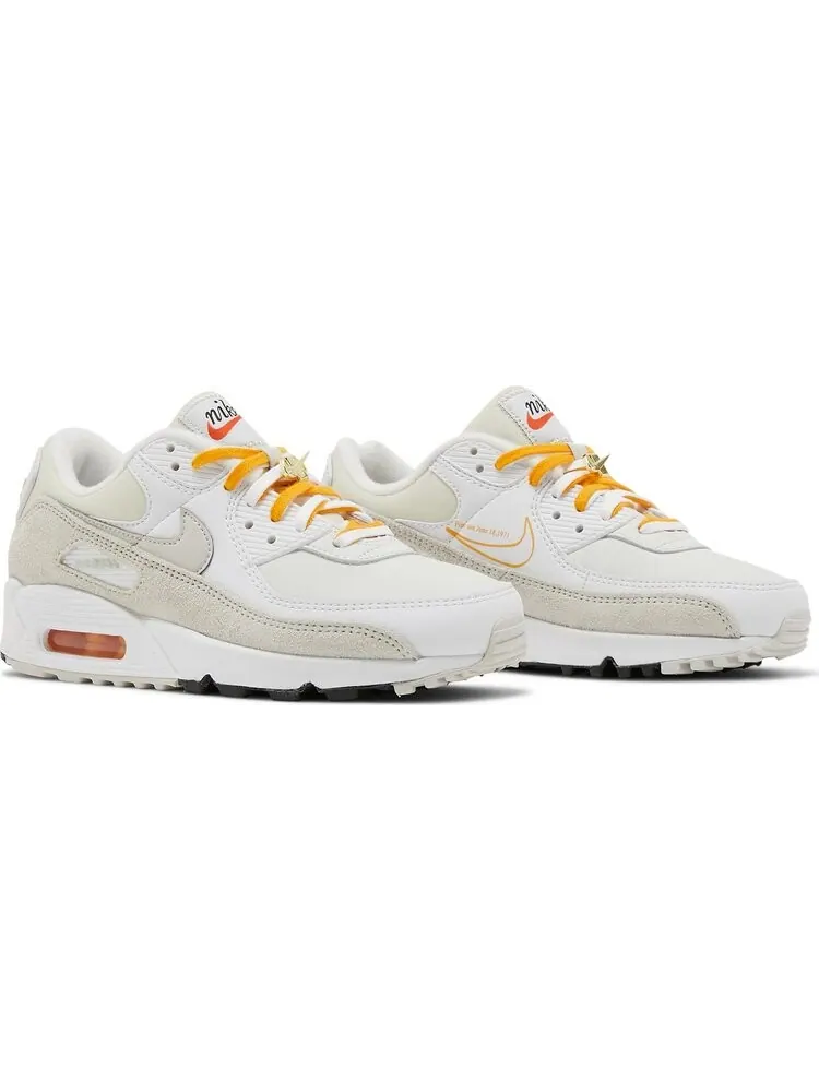 Кроссовки Nike Wmns Air Max 90 SE 'First Use - White University Gold' — изображение 8 из 8, белый
